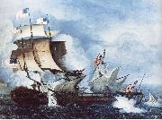 Thomas Birch Ship oil on canvas